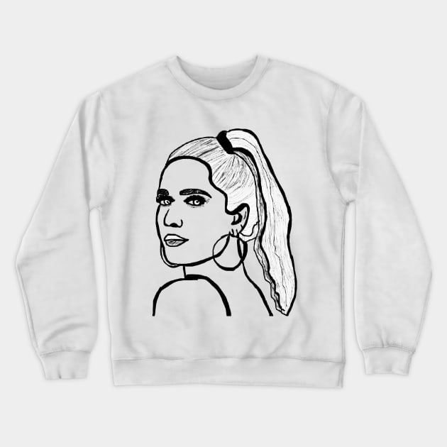 Bad at Love - a pop sketch of Halsey Crewneck Sweatshirt by xxtinastudio